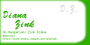 diana zink business card